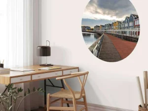 Best Kleurrijke huizen in Houten fotobehang Architectuur