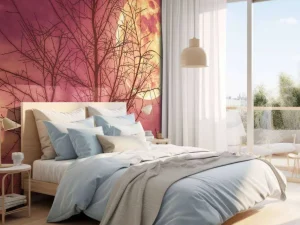 Fashion Kleurrijke maan design fotobehang Bloemen