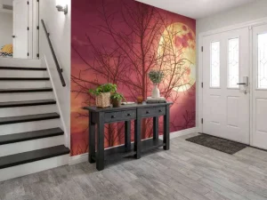 Fashion Kleurrijke maan design fotobehang Bloemen