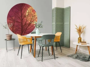 Fashion Kleurrijke maan design fotobehang Bloemen