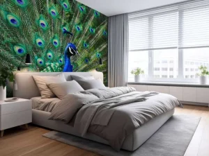 Sale Kleurrijke Pauw fotobehang Dieren