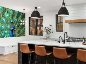 Sale Kleurrijke Pauw fotobehang Dieren