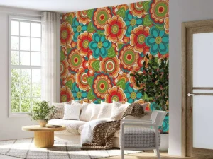 New Kleurrijke retro bloemen Bloemen