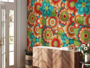 New Kleurrijke retro bloemen Bloemen