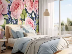Fashion Kleurrijke rozen design fotobehang Tienerkamer | Bloemen