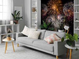 Best Kleurrijke vuurwerk design fotobehang Tienerkamer