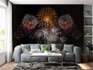 Best Kleurrijke vuurwerk design fotobehang Tienerkamer
