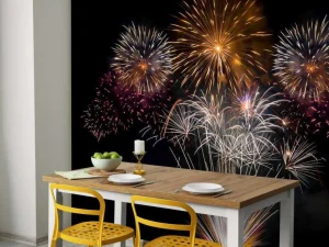Best Kleurrijke vuurwerk design fotobehang Tienerkamer
