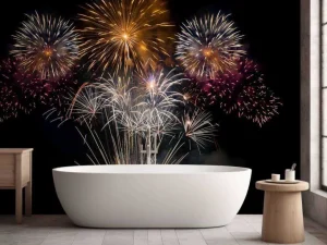 Best Kleurrijke vuurwerk design fotobehang Tienerkamer