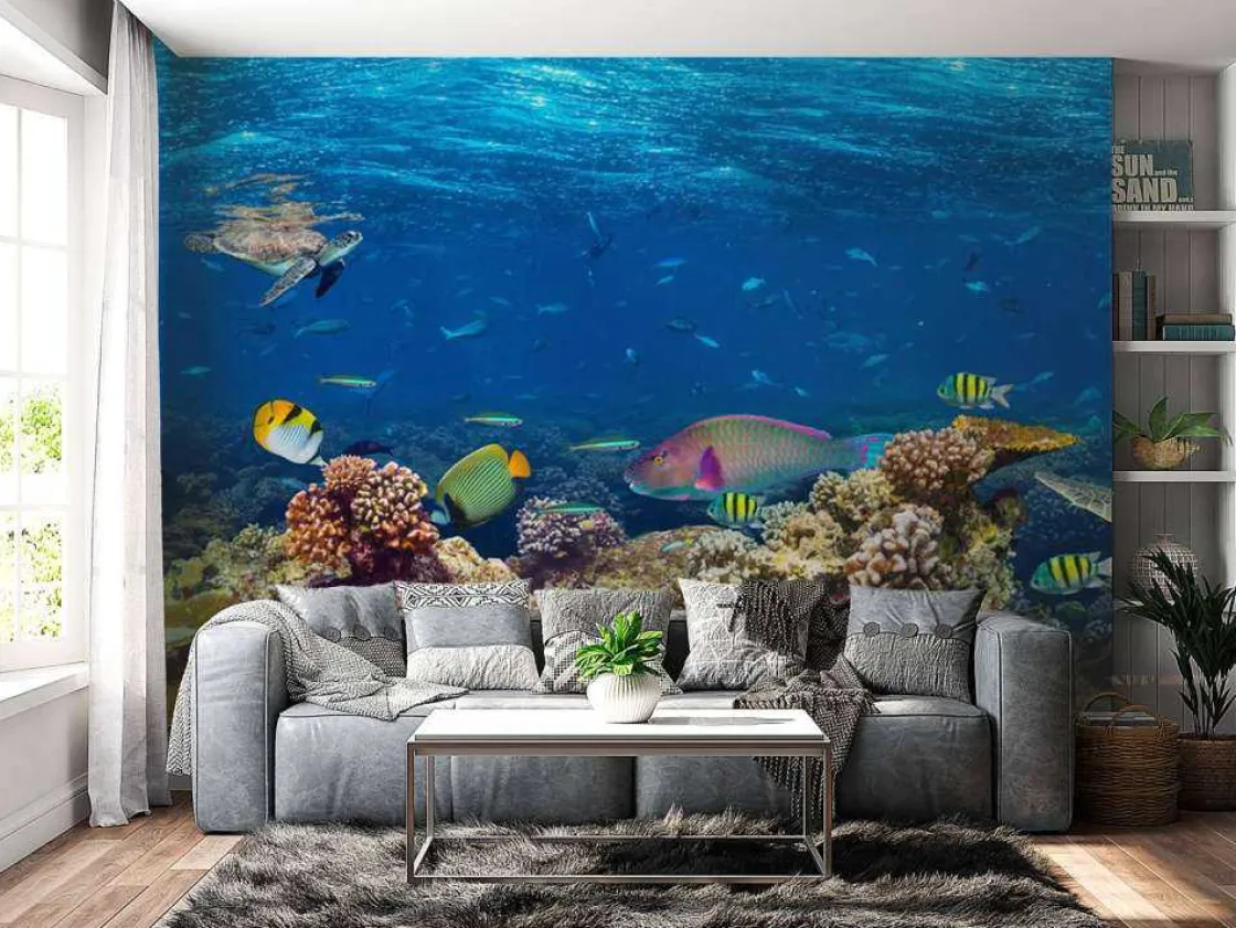 koraalrif_met_veel_versch_2.webp Clearance Koraalrif met veel verschillende soorten onderwater dieren fotobehang Dieren