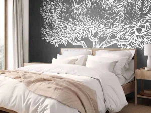 Sale Krijttekening van een olijfboom fotobehang Gang | Bloemen
