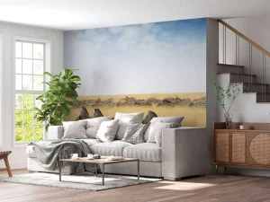 Clearance Kudde zebra's in Kenia fotobehang Dieren