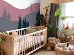Sale Landscape Roze Kinderkamer