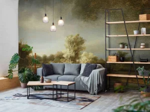 Outlet Landschap met stenen brug fotobehang Kunst & Design
