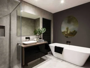 Outlet Landschap met stenen brug fotobehang Kunst & Design