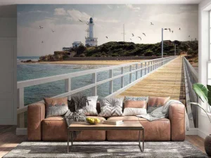 Online Lange brug in Australië fotobehang Architectuur