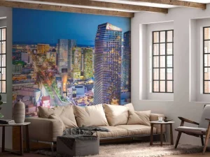 Hot Las Vegas verlicht fotobehang Architectuur