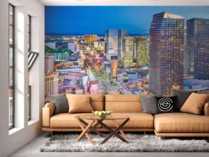 Hot Las Vegas verlicht fotobehang Architectuur