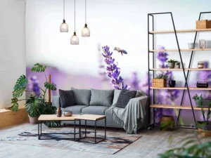 Outlet Lavendel steel close-up fotobehang Bloemen