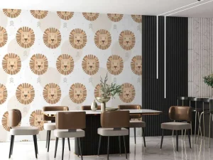 Best Leeuwen patroon Kinderkamer