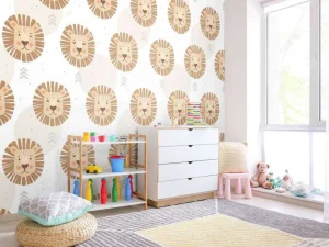 Best Leeuwen patroon Kinderkamer