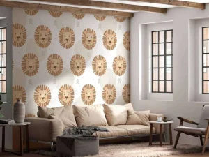 Best Leeuwen patroon Kinderkamer