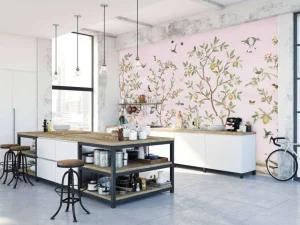 Hot Lemon Tree Chinoiserie - Pink Bloemen
