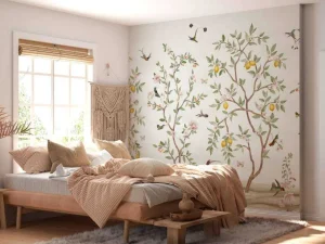 Outlet Lemon Tree Chinoiserie - White Bloemen