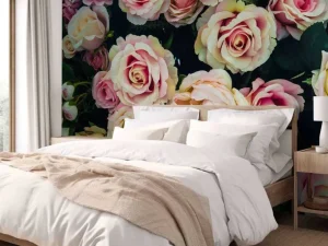 Best Lichtkleurige rozen boeket fotobehang Bloemen