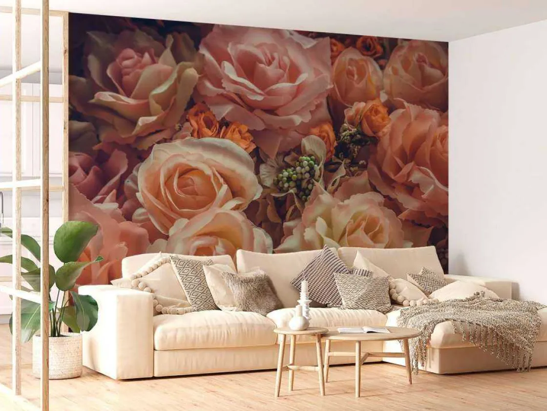 liefdevol_rozenboeket_fot_11.webp Outlet Liefdevol rozenboeket fotobehang Tienerkamer | Bloemen