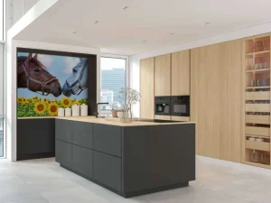 Discount Liefdevolle paarden in een zonnebloemveld fotobehang Kinderkamer