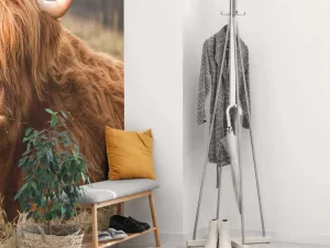 Outlet Liggende Hooglander in Wei fotobehang Dieren