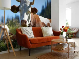 Best Liggende Koe en Kalf fotobehang Dieren