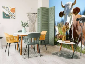Best Liggende Koe en Kalf fotobehang Dieren