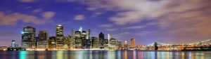 Fashion Lower Manhattan in de avond fotobehang Architectuur