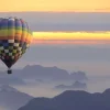 Clearance Luchtballon bij zonsondergang fotobehang Transport