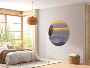 Clearance Luchtballon bij zonsondergang fotobehang Transport