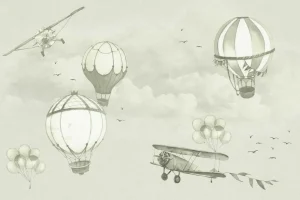 Outlet Luchtballonnen in groen Kinderkamer