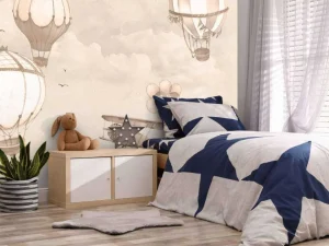 Hot Luchtballonnen in taupe Kinderkamer