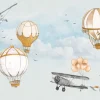 Outlet Luchtballonnen waterverf Kinderkamer