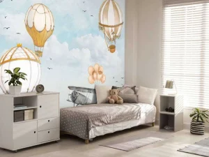 Outlet Luchtballonnen waterverf Kinderkamer