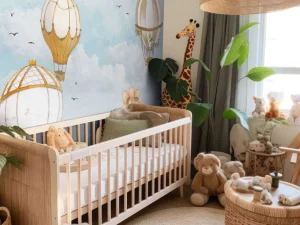 Outlet Luchtballonnen waterverf Kinderkamer