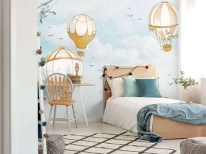 Outlet Luchtballonnen waterverf Kinderkamer