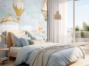 Outlet Luchtballonnen waterverf Kinderkamer