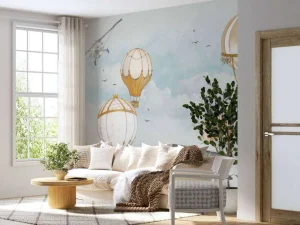 Outlet Luchtballonnen waterverf Kinderkamer