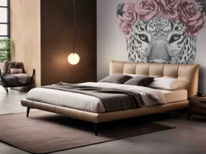 Online Luipaard met roze bloemen Dieren