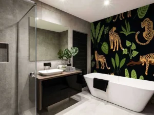 New Luipaard Patroon met bladeren fotobehang Dieren