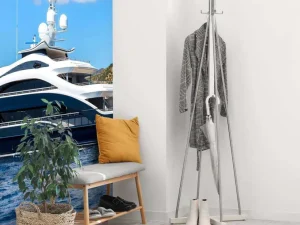 New Luxe jacht aan de kust fotobehang Tienerkamer | Transport