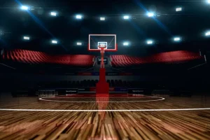 Discount Luxueuze basketbal arena fotobehang Kinderkamer | Sport