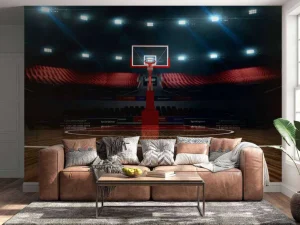 Discount Luxueuze basketbal arena fotobehang Kinderkamer | Sport